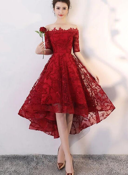 slim fit dress slacks Farida Red Lace Maxi Dress - US 10 main image 1