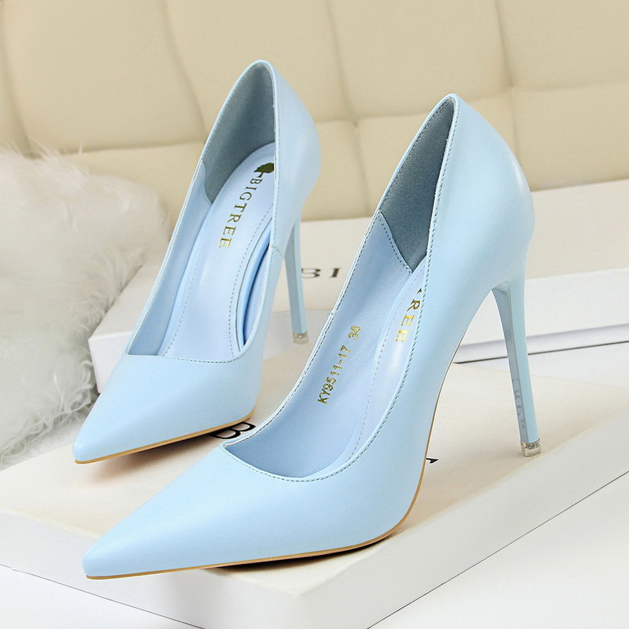 Korean Version Of Fashion Simple Women's Shoes Are Thin High-heeled Shoes Stiletto High-heeled Shallow Open Pointed Sexy Shoes (heel