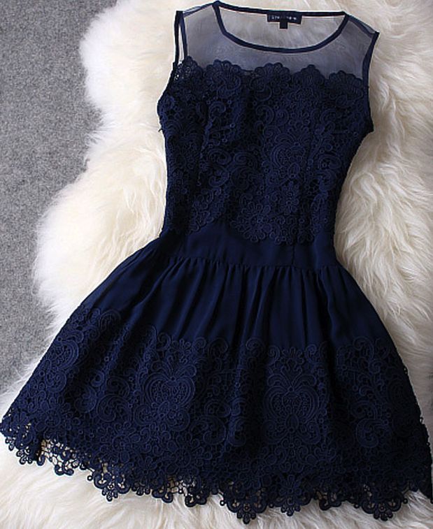 Princess Navy Lace Homecoming Dresses,lace Appliqued Short Evening Party Dresses, Hand Made Sweet Dresses Ss69