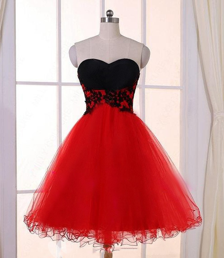 Simple Red Homecoming Dress For Party Prom Dress Ss134