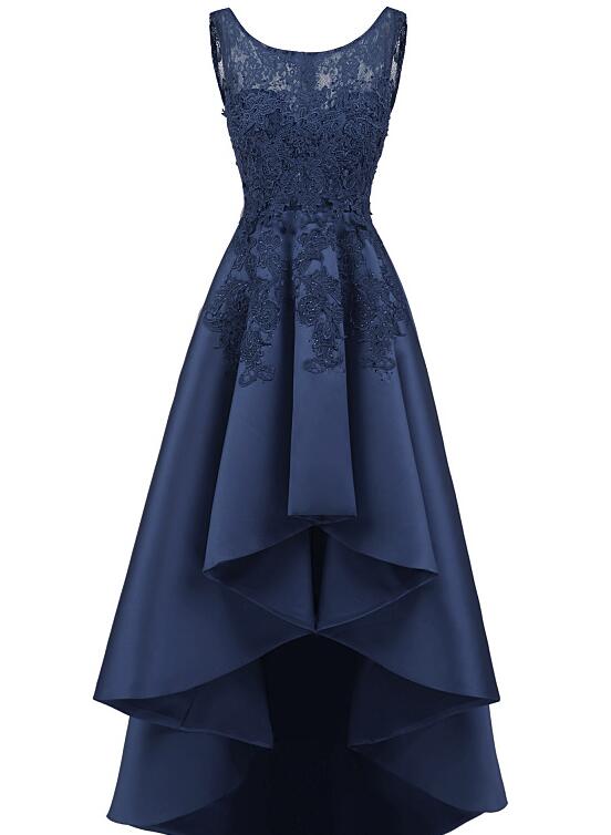 Sophisticated Navy High-Low Gala Dress