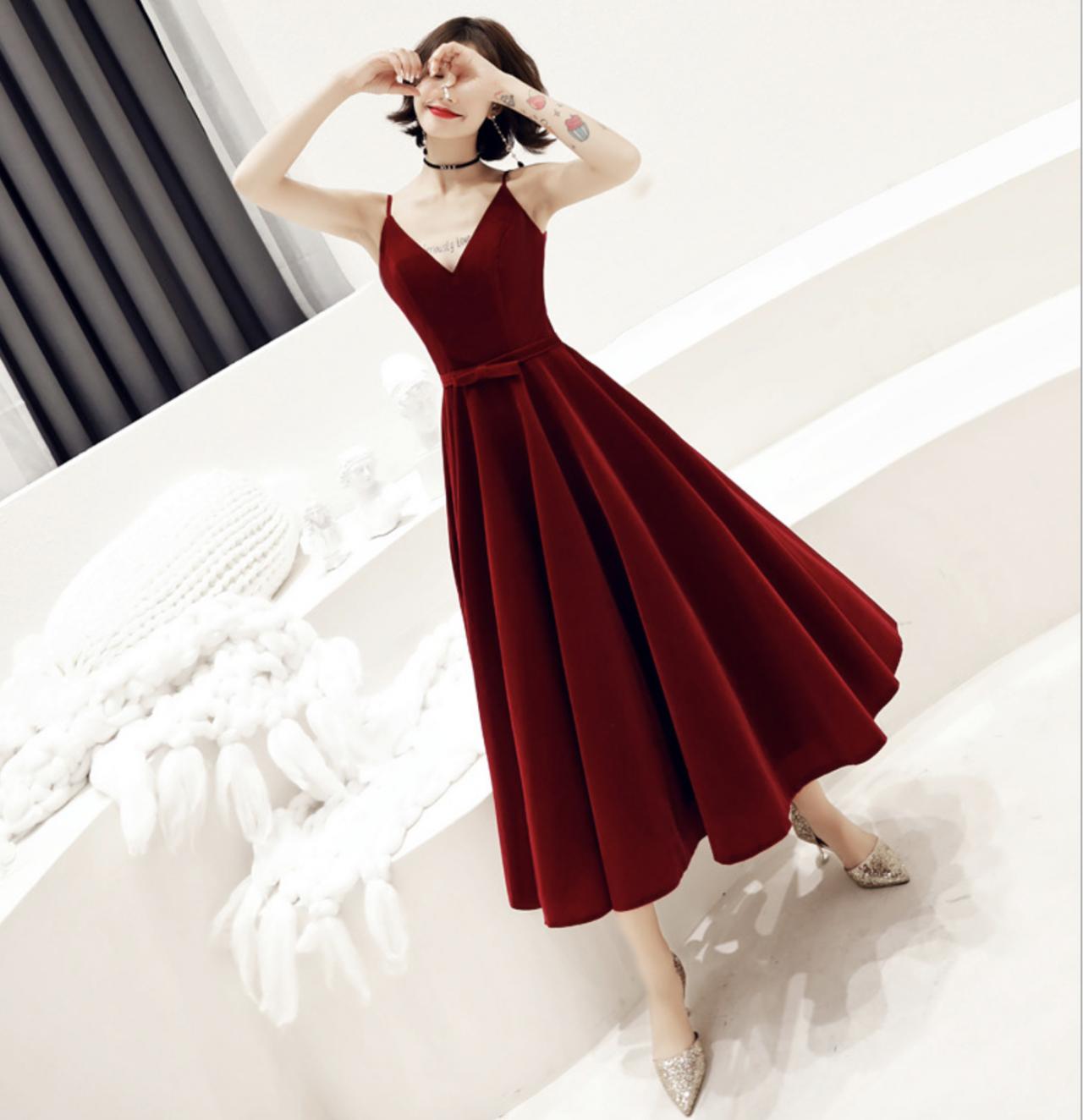 aria drop waist maxi dress Eden - Burgundy Red formal dress main image 1