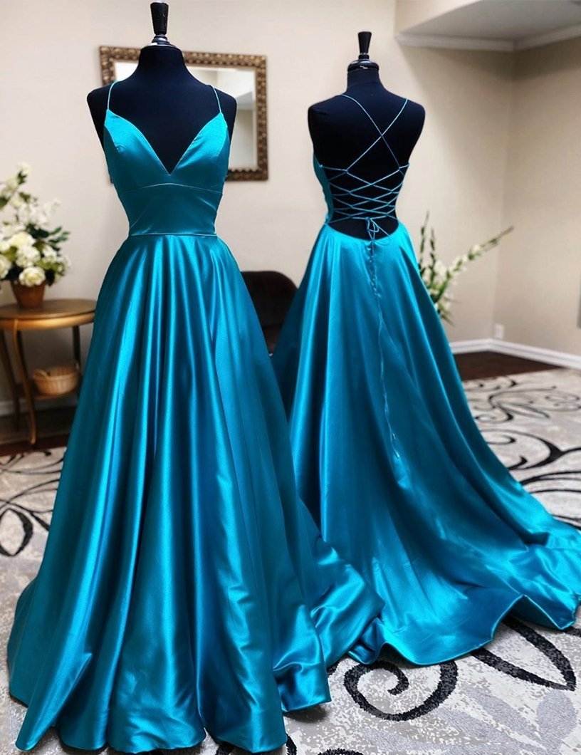 Blue Formal Dress Evening Dress Pageant Dance Dressesschool Party Gown Ss551