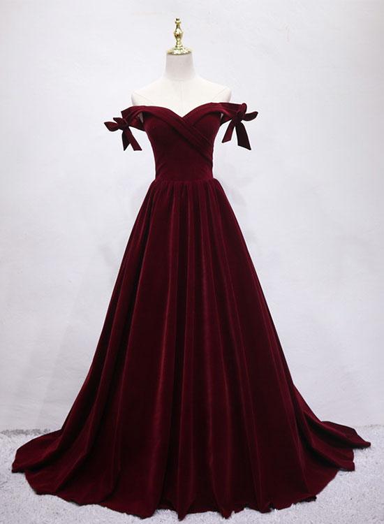 Wine Red V Neck Sequins Long Prom Dress Party Dress Evening Dress Ss659