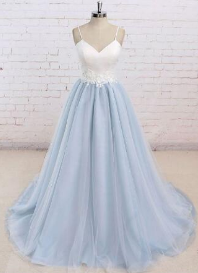 Spaghetti Straps Prom Dress Simple Evening Dress Sweetheart Long Party Dress Ss909