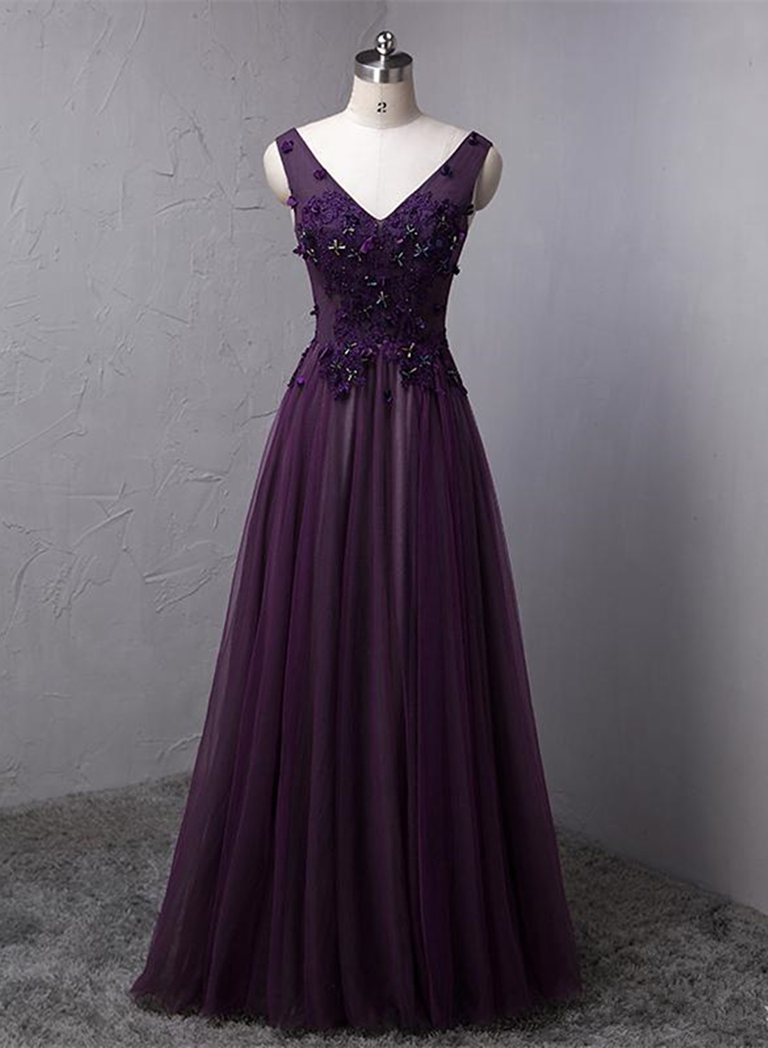 formal ankara dresses Grape Lace-Up A-line Sequins Homecoming Dress Grape / 12 main image 0