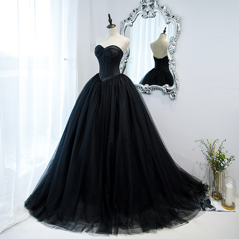 princess polly baby blue dress Cosmic Aura Black Corset Tulle Midi Dress main image 0
