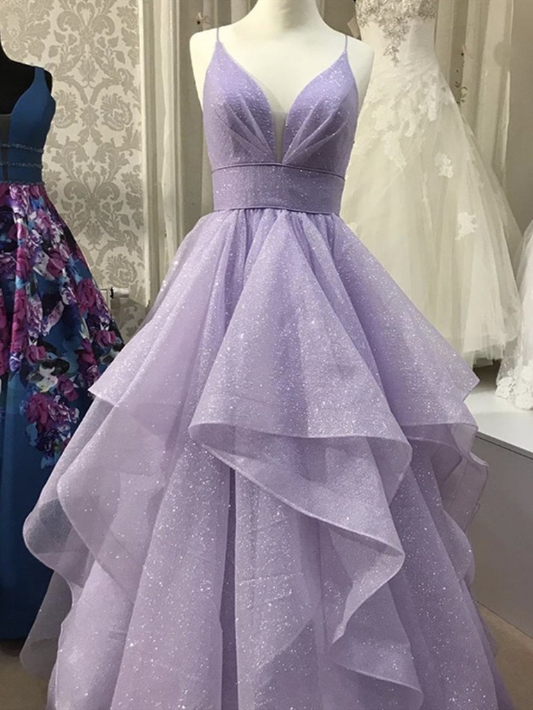 Sparkling Lavender Layered Formal Occasion Dress on Luulla