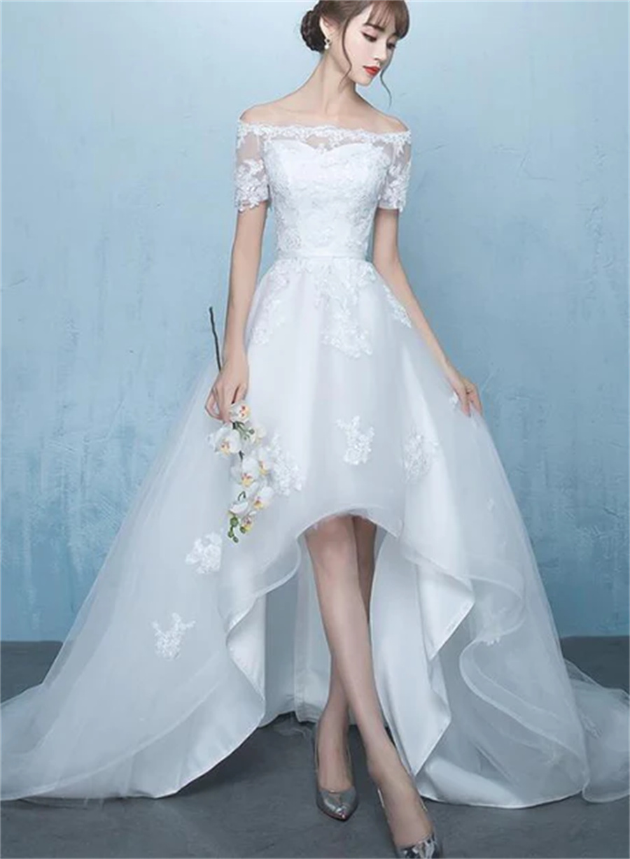 High low dress with train outlet