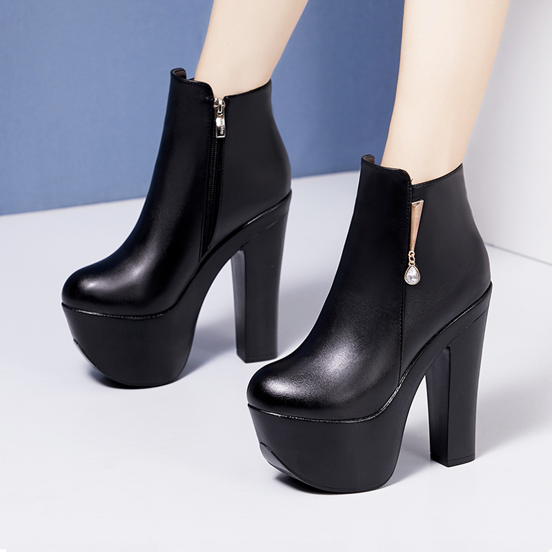 Skyhigh patent-leather platform ankle boots