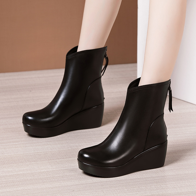 Womens ankle boots wedge heel online