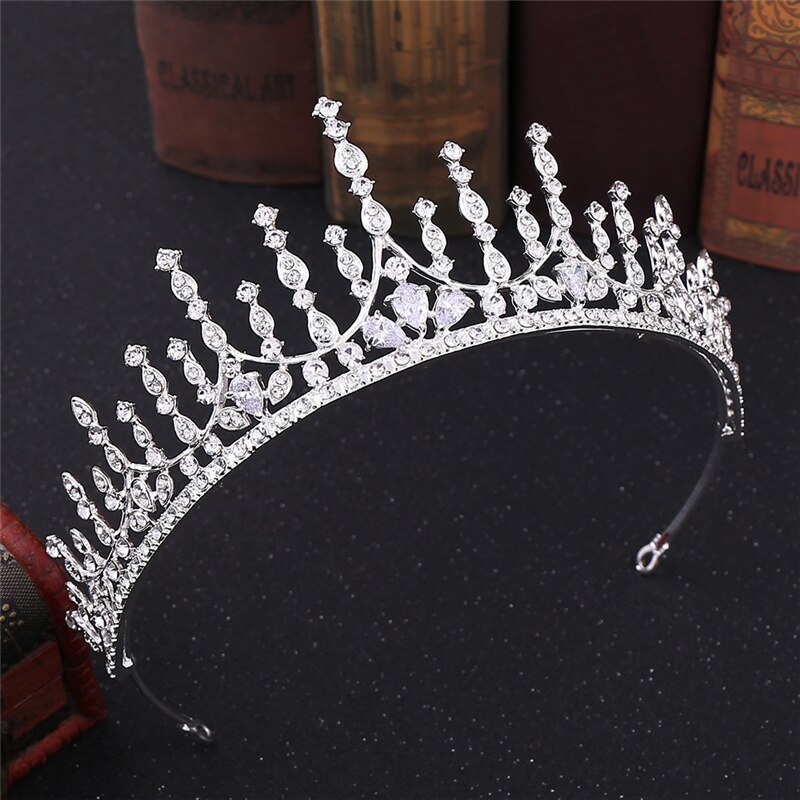 Luxury Water Drop Crystal Crown Headband For Princess Tiaras Headdress Party Wedding Dress Hair Jewelry Bridal Diadem For Queen Je01