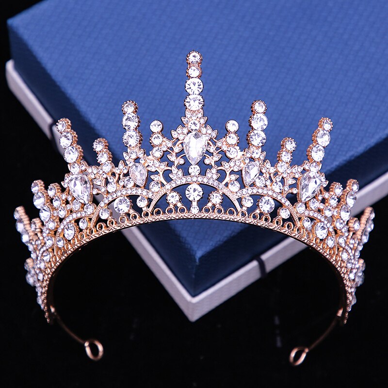 Gorgeous Crystal Bride Wedding Crown Headdress Bridal Tiaras And Crowns Ladies Headwear Party Prom Hair Jewelry Accessories Je30