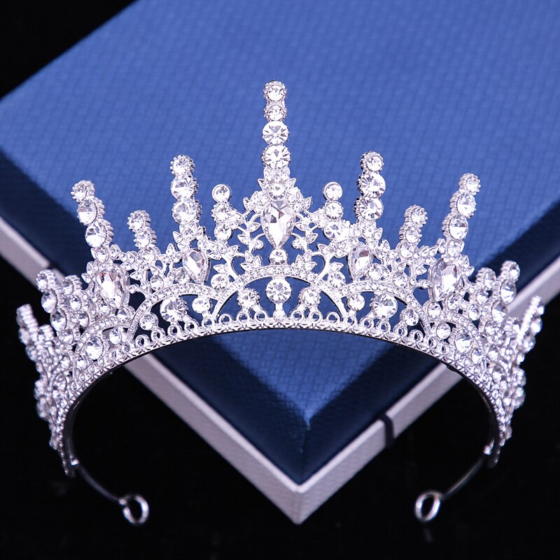 Gorgeous Crystal Bride Wedding Crown Headdress Bridal Tiaras And Crowns Ladies Headwear Party Prom Hair Jewelry Accessories Je32