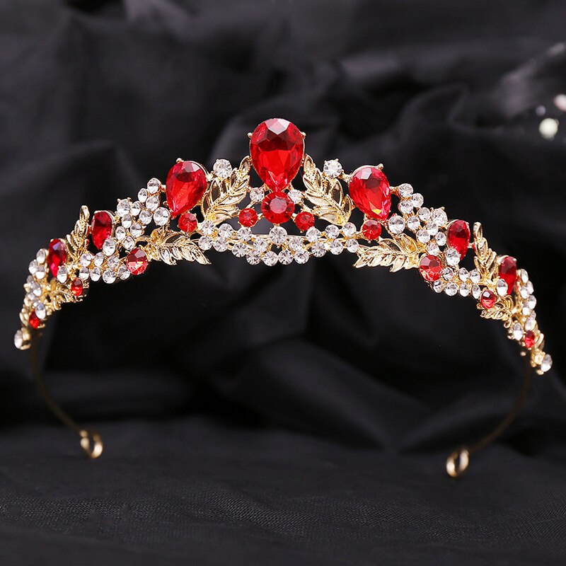 Forest Bride Crown Princess Rhinestone Crystal Flower Tiaras Bridal Diadem For Wedding Dress Hair Jewelry Accessories Je104