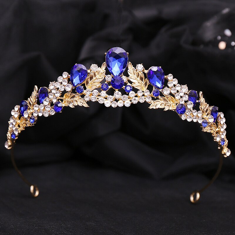 Forest Bride Crown Princess Rhinestone Crystal Flower Tiaras Bridal Diadem For Wedding Dress Hair Jewelry Accessories Je105