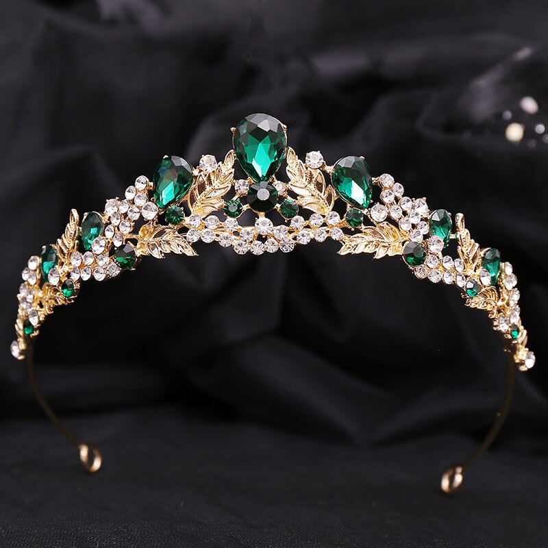 Forest Bride Crown Princess Rhinestone Crystal Flower Tiaras Bridal Diadem For Wedding Dress Hair Jewelry Accessories Je106