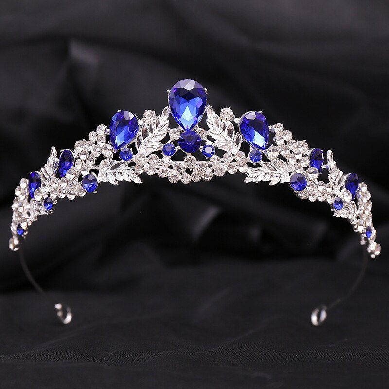Forest Bride Crown Princess Rhinestone Crystal Flower Tiaras Bridal Diadem For Wedding Dress Hair Jewelry Accessories Je107