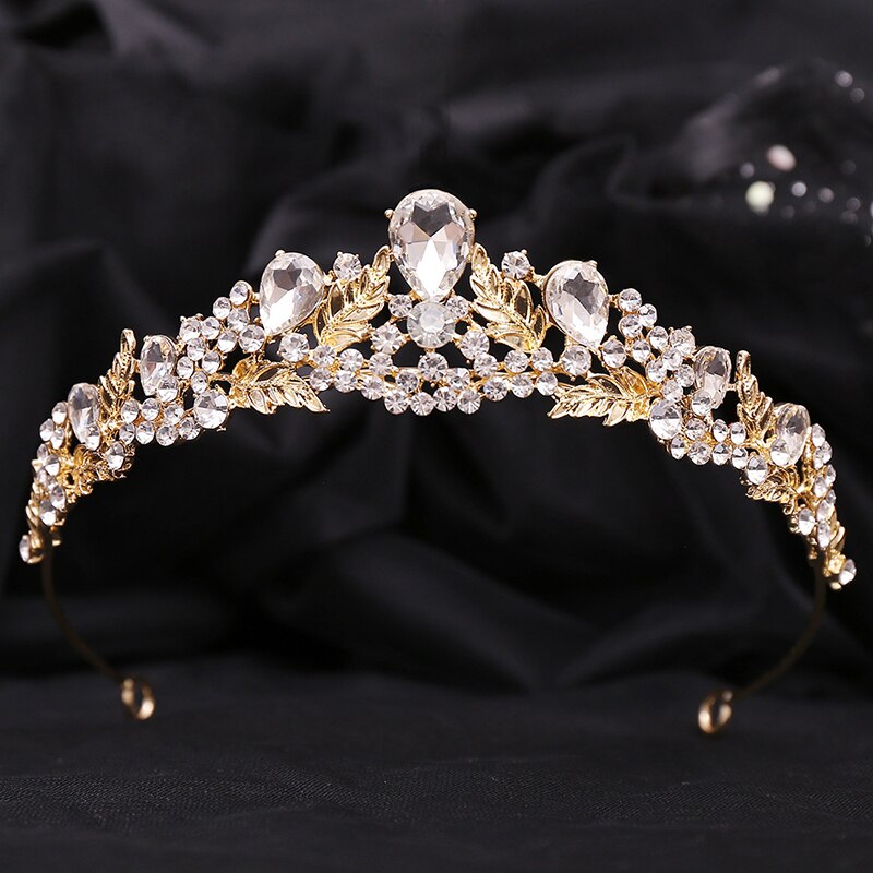 Forest Bride Crown Princess Rhinestone Crystal Flower Tiaras Bridal Diadem For Wedding Dress Hair Jewelry Accessories Je108