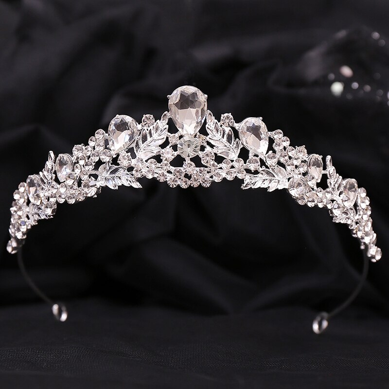 Forest Bride Crown Princess Rhinestone Crystal Flower Tiaras Bridal Diadem For Wedding Dress Hair Jewelry Accessories Je109