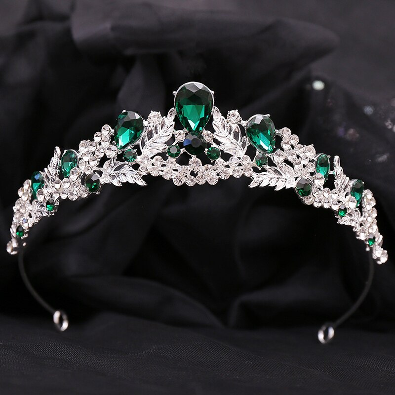 Forest Bride Crown Princess Rhinestone Crystal Flower Tiaras Bridal Diadem For Wedding Dress Hair Jewelry Accessories Je110
