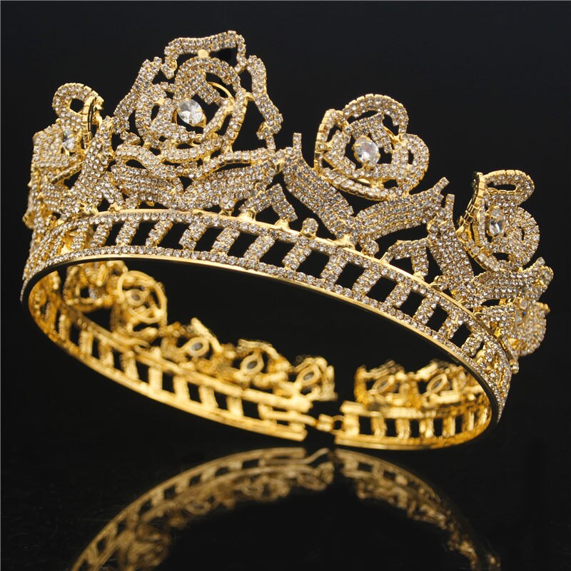 Bride Tiaras Crowns Headdress Flower Rhinestone Headband Queen Diadem Prom Pageant Hair Jewelry Je133