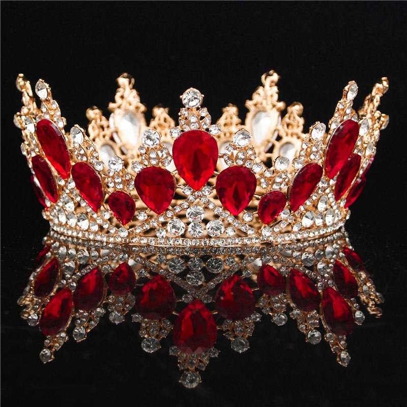 Crystal Tiaras And Crowns Headdress Banquet Wedding Hair Jewelry Round Diadem Fashion Hair Ornament Je140