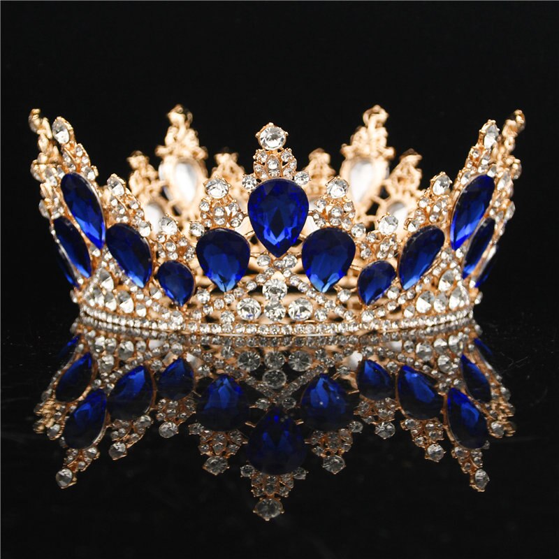 Crystal Tiaras And Crowns Headdress Banquet Wedding Hair Jewelry Round Diadem Fashion Hair Ornament Je143