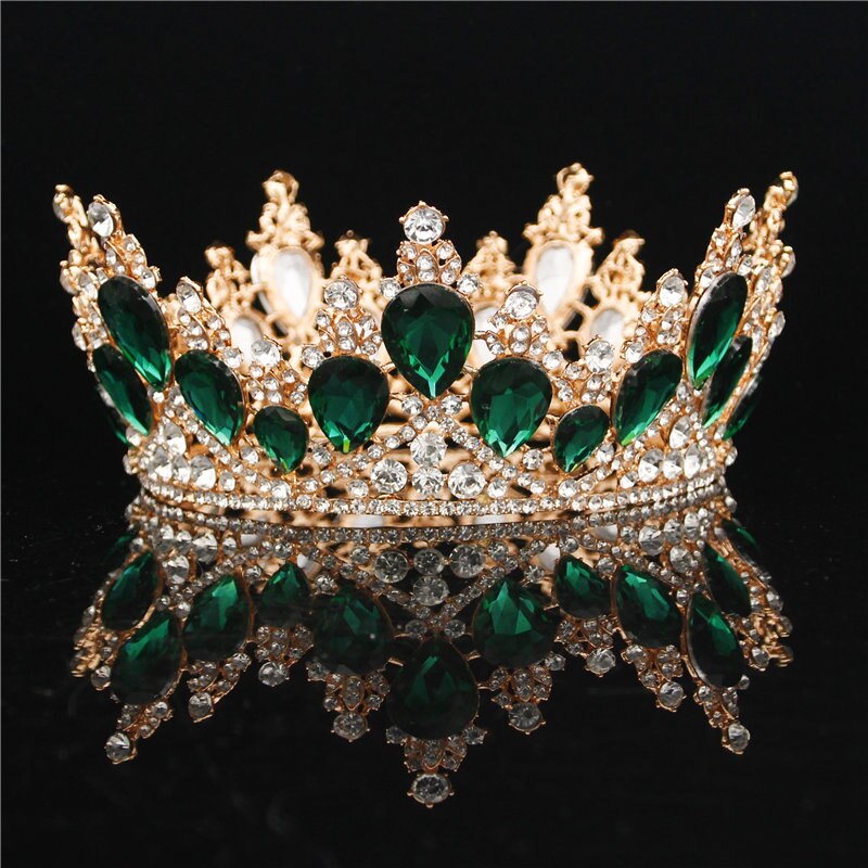 Crystal Tiaras And Crowns Headdress Banquet Wedding Hair Jewelry Round Diadem Fashion Hair Ornament Je145