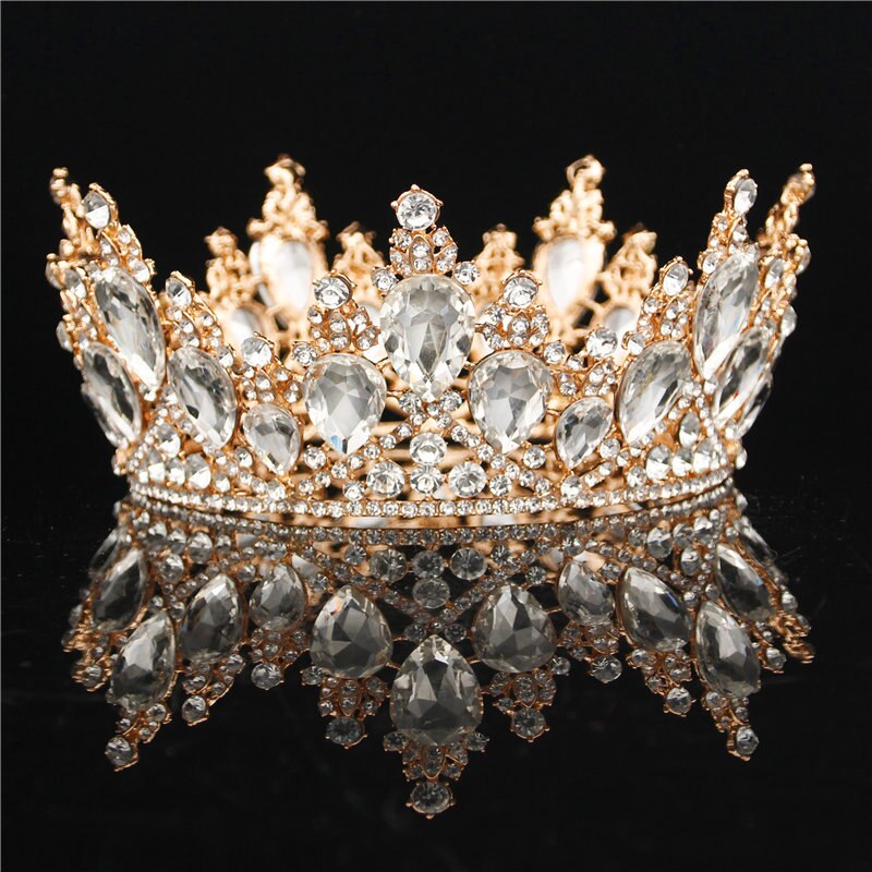 Crystal Tiaras And Crowns Headdress Banquet Wedding Hair Jewelry Round Diadem Fashion Hair Ornament Je146
