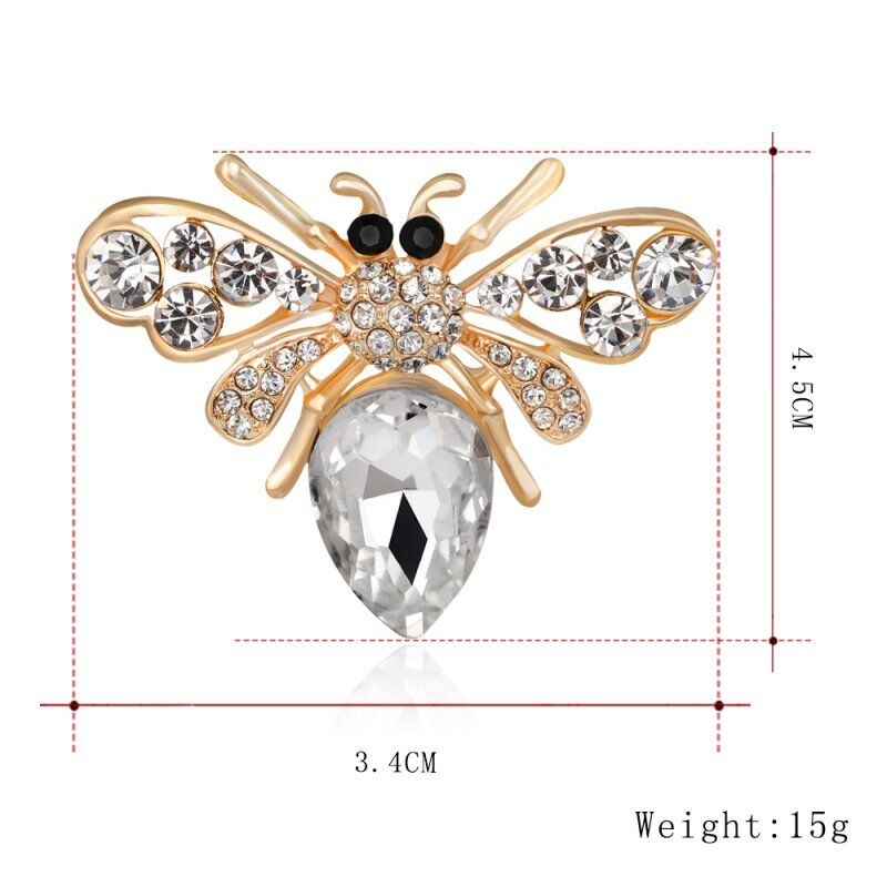 Crystal Pearl Animal Brooch Pin Wedding Bridal Jewellery B094