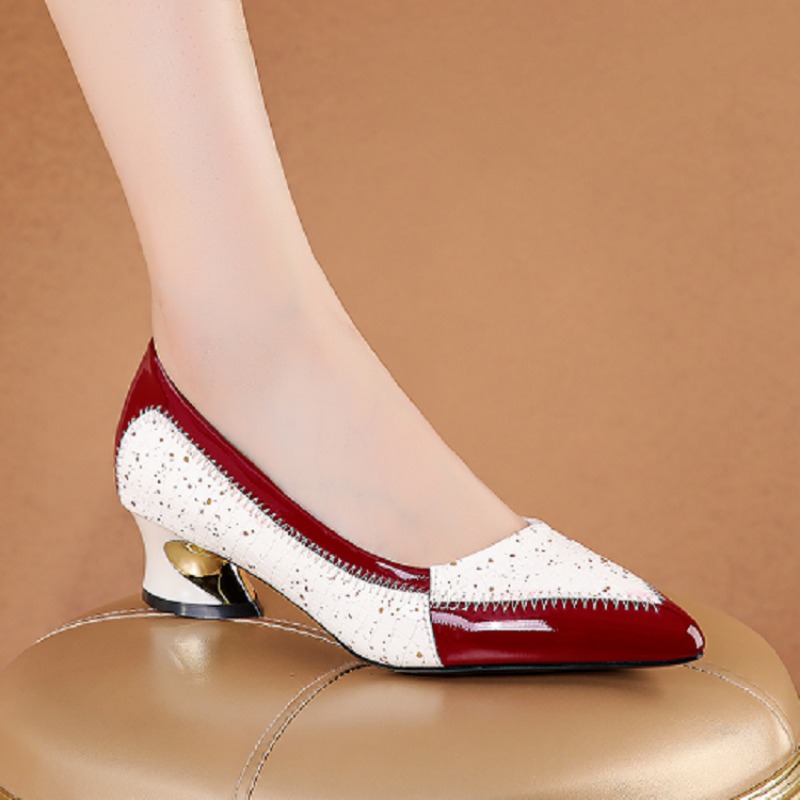 Women Fashion Classic High Quality Pu Leather Slip On Pumps Lady Casual Sweet Comfort Shoes H217