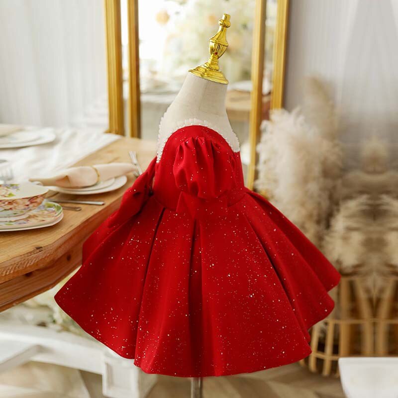 white christmas dresses Jovie Red Babydoll Dress – Rue Muu main image 0