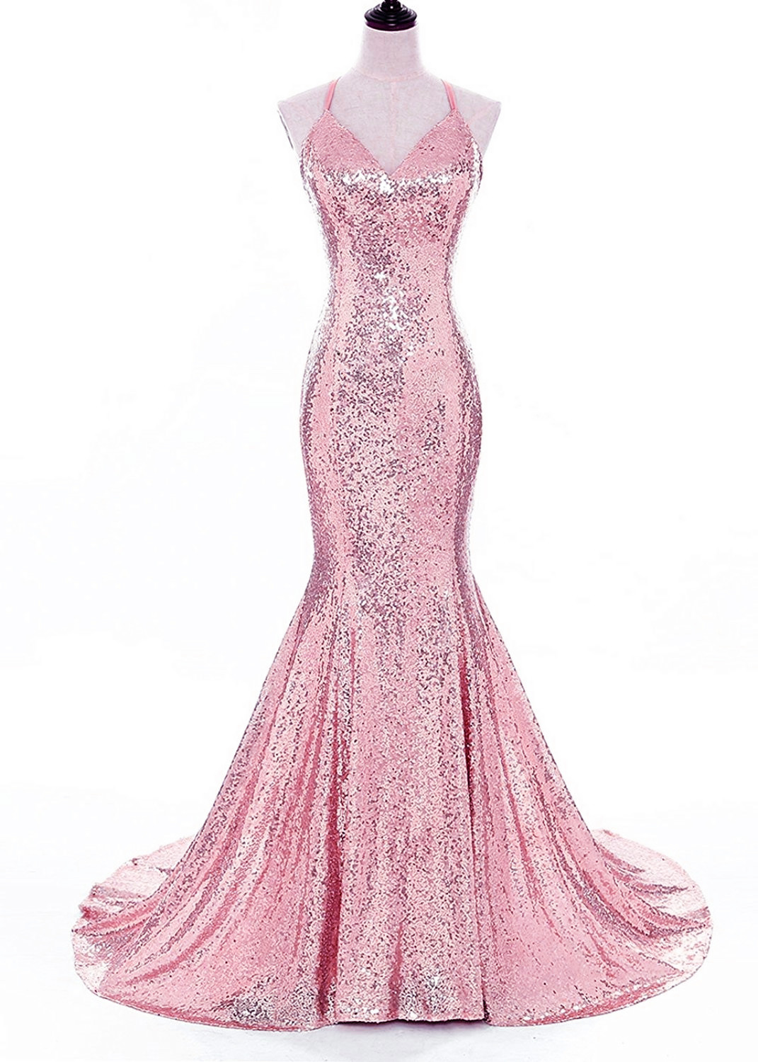 Simple Mermaid Sequins Formal Prom Dress, Beautiful Long Prom Dress Sa937