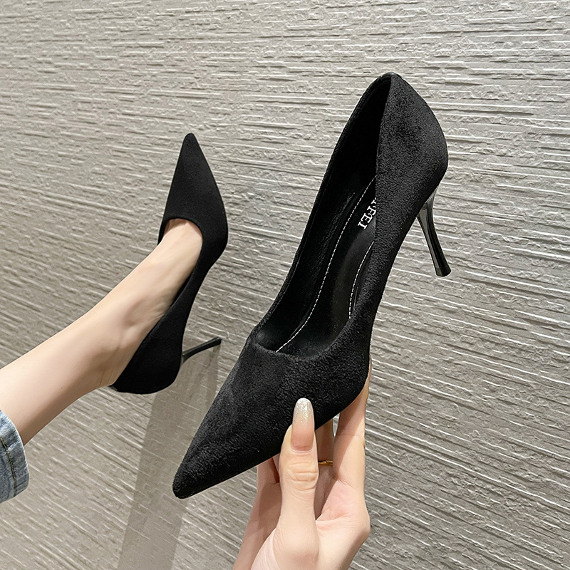 Women's Work Shoes, Pointed Toe, Stiletto, Shallow Mouth, Korean Style High Heels H319