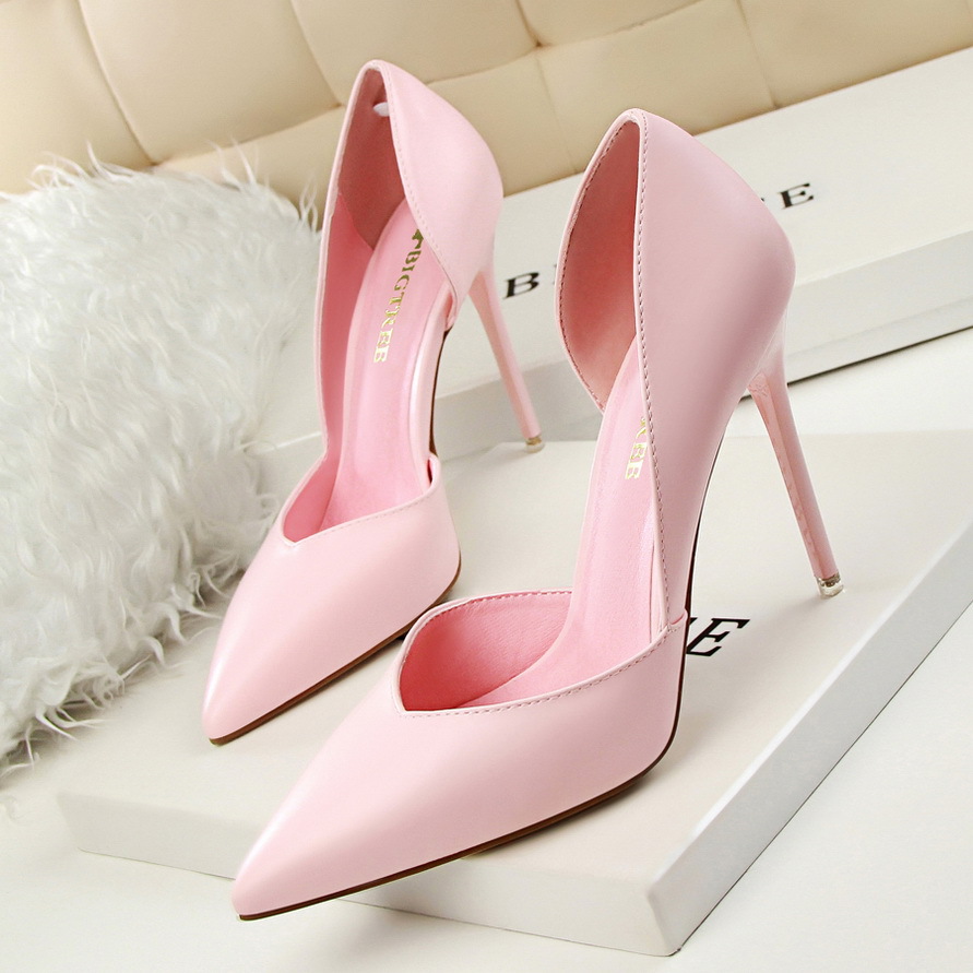 Women's Stiletto Heels, Super High Heels, Shallow Mouth, Pointed Toe Hollow Shoes Heel 10.5cm H410