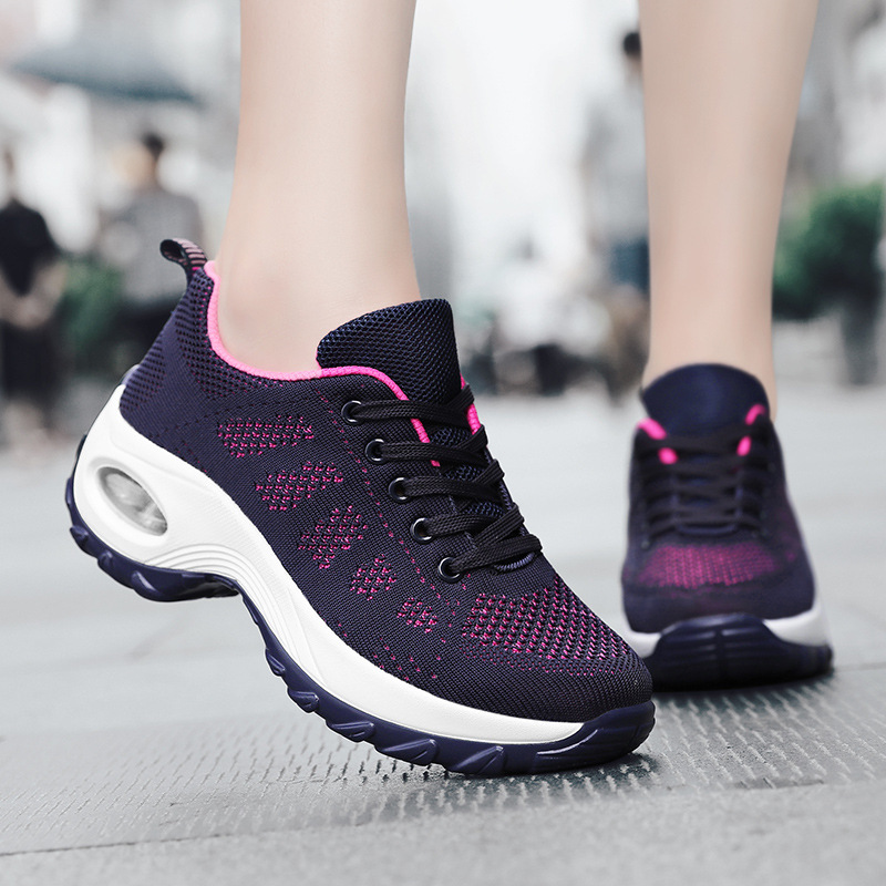 Air Cushion Large Size Women's Casual Sports Shoes Thick Sole Shoes For Women H477