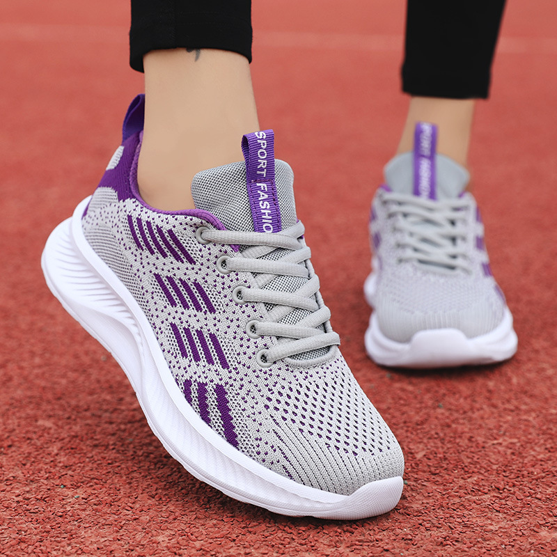 Sports Running Shoes For Female Students, Versatile White Comfortable Ultra-light Casual Shoes For Women H478