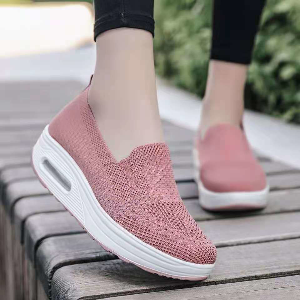 Slip-on Thick-soled Air-cushion Shoes, Fashionable Dance Shoes, Soft-soled Comfortable Women's Shoes H488