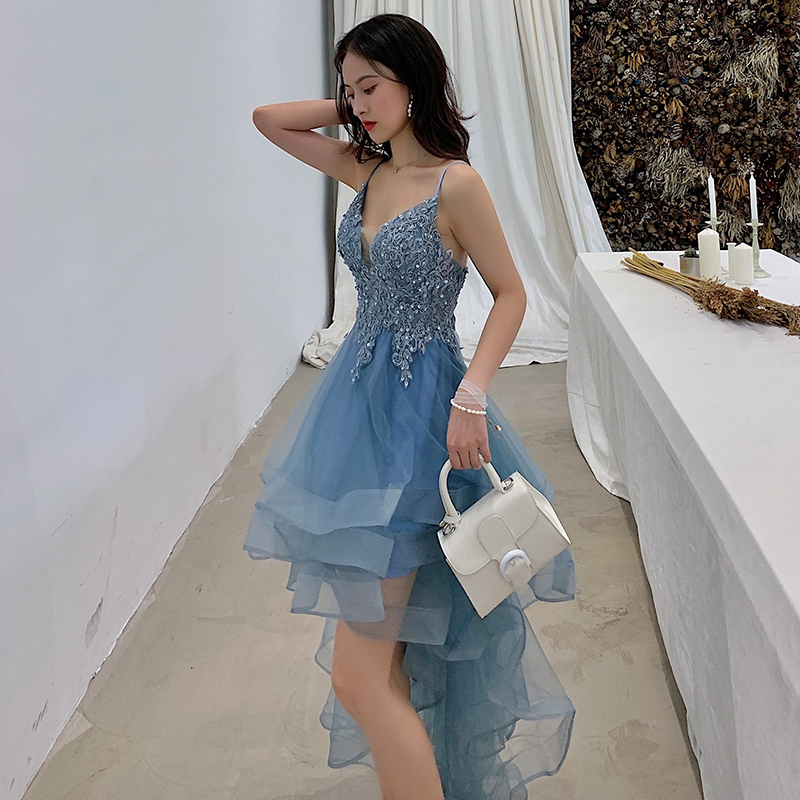 High Low Layers Tulle With Lace Applique Party Dresses Formal Dress Homecoming Dresses Sa1720