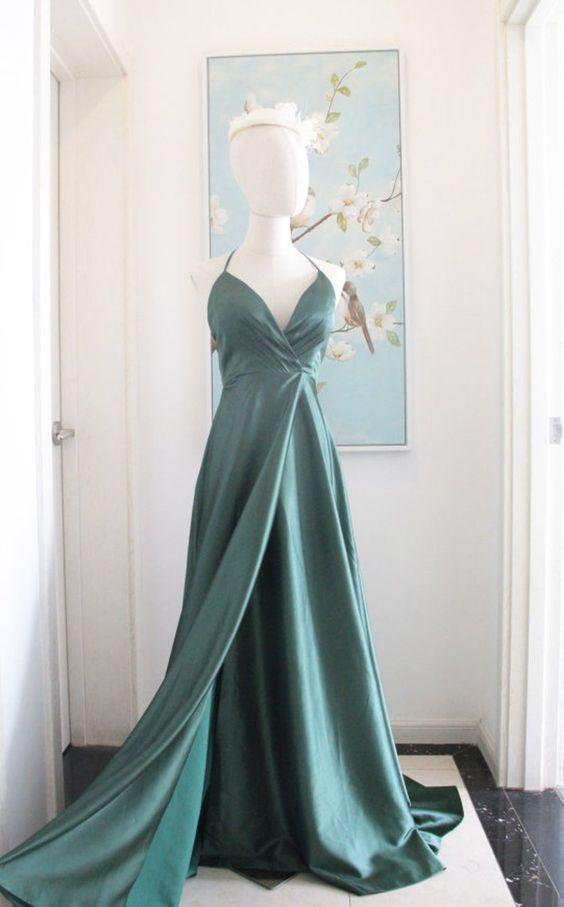 V Neck Backless Prom Dress Formal Dress Evening Dress Sa1728