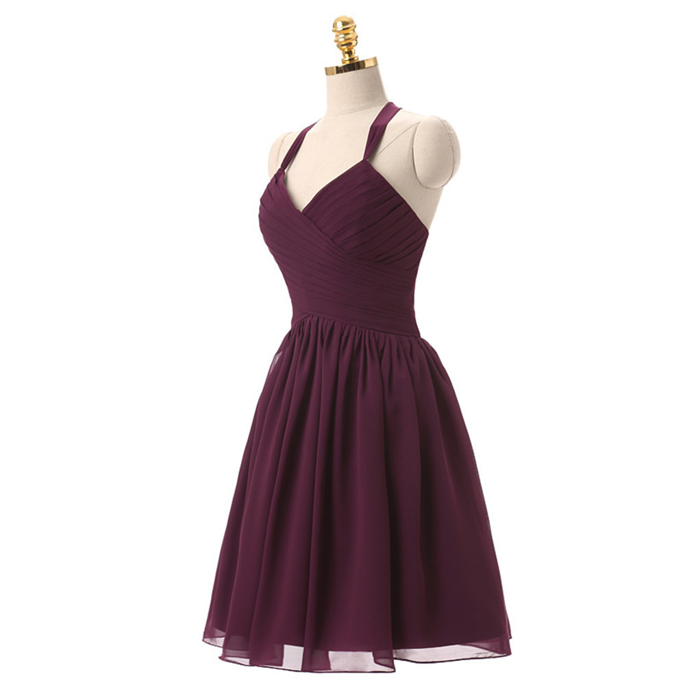 burgundy dress flowy Helen Chiffon A-Line Maxi Dress main image 0