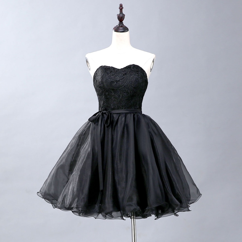Sleeveless Sweetheart Short Black Party Dress Formal Dress Evening Dress Sa1772