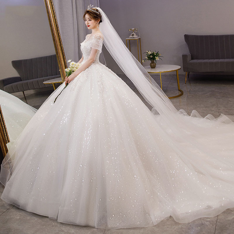 Cap Shoulder Lace Wedding Dress Formal Dress Sa1816