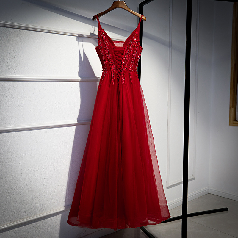 green emerald velvet dress Primavera Couture 3792 Red Prom Dress Size 000, 0 Sequin, 000 / Red main image 1