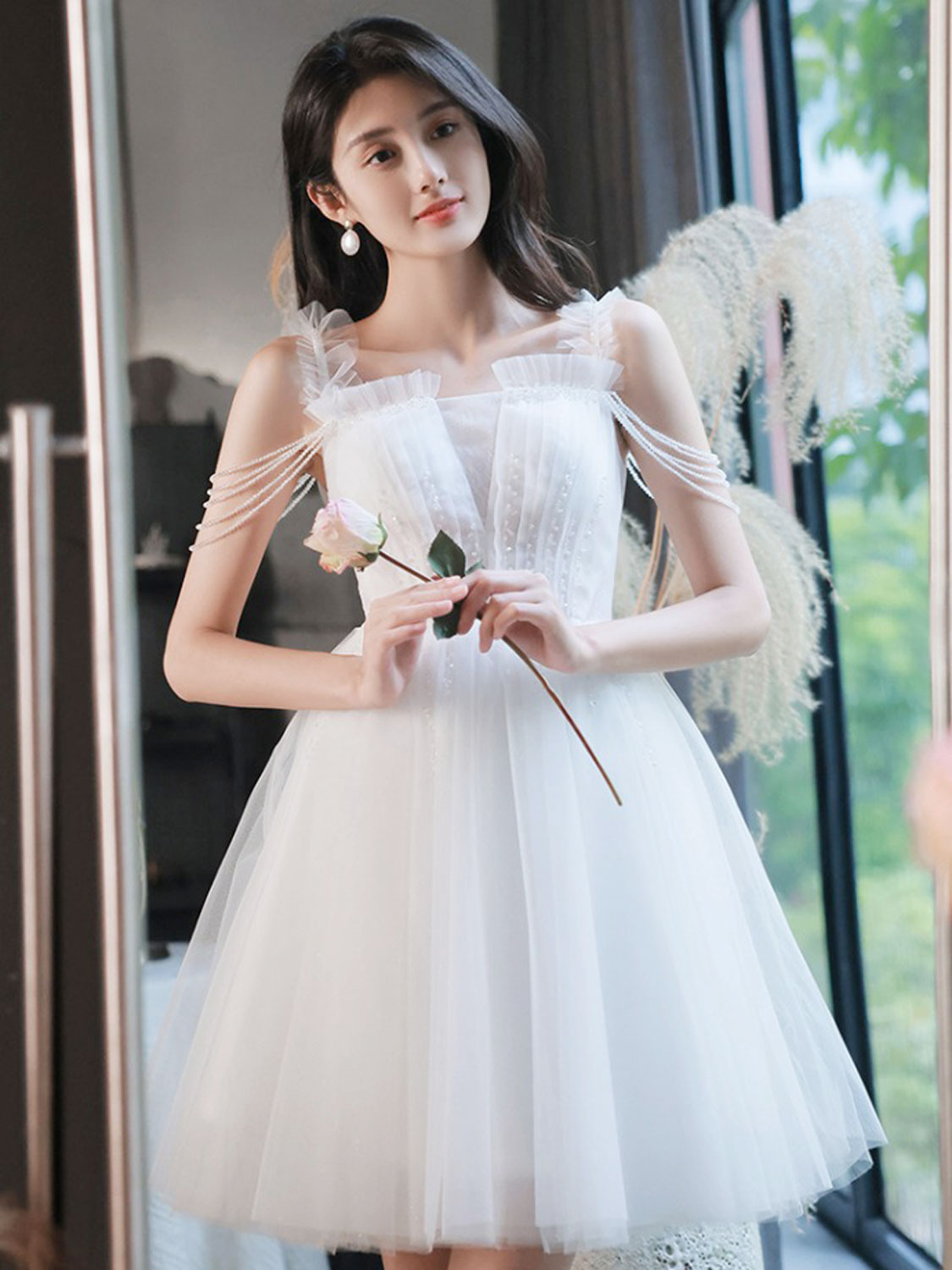 Gorgeous Spaghetti Straps Blue Sweetheart Neck Sheath Short Birthday Dress Formal Homecoming Dress S598