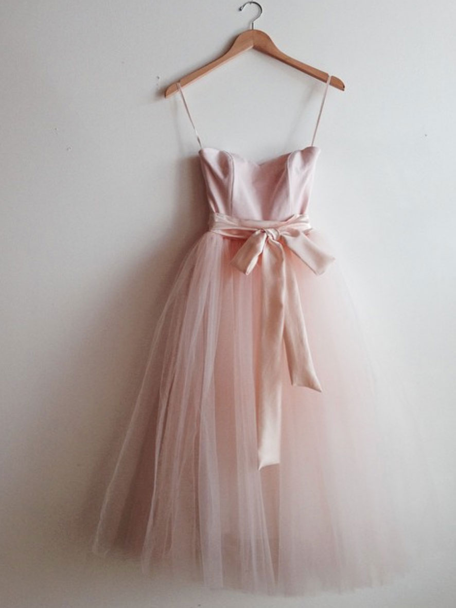 Pink Tulle Short Prom Dress Formal Dress Bridesmaid Dress Sa1976