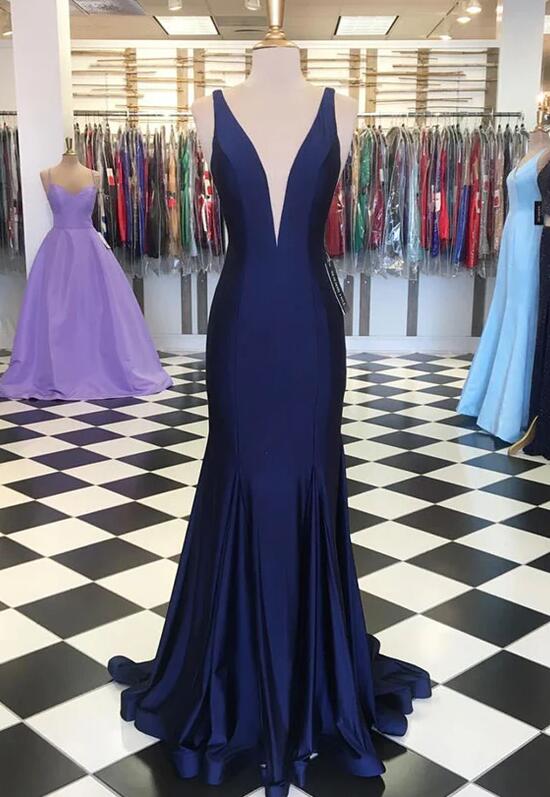 Blue Full Length Prom Evening Dress Formal Dress Sa2104