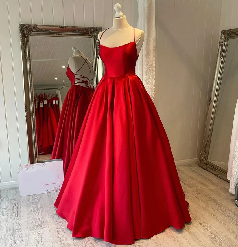 Red Prom Dress Full Length Backless Evening Dress Formal Dress Sa2108