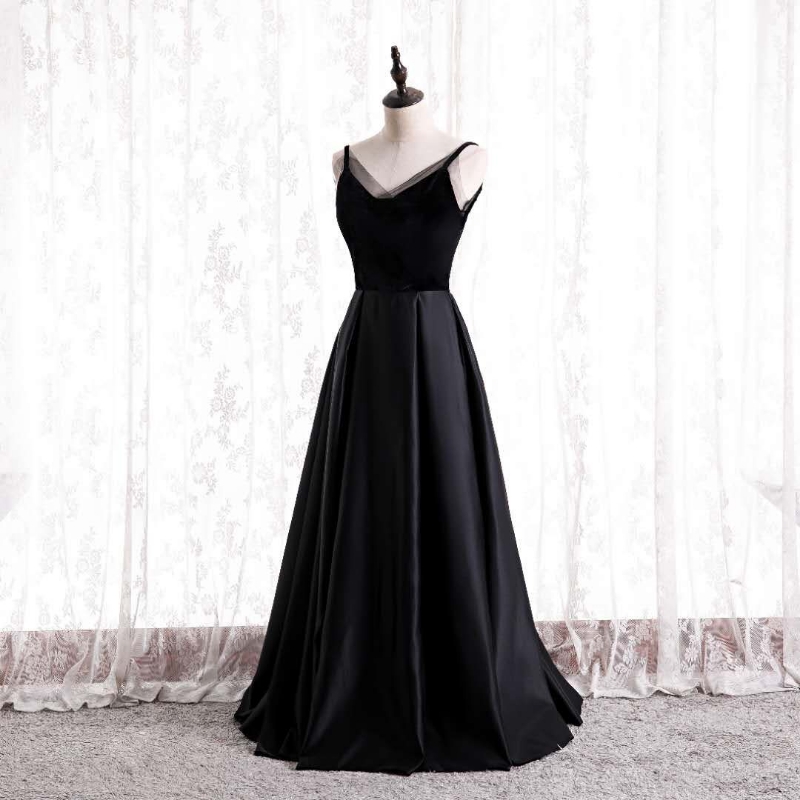 Black Prom Dress Full Length Evening Dress Formal Dress Sa2113